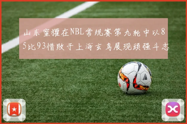 山东蜜獾在NBL常规赛第九轮中以85比93惜败于上海玄鸟展现顽强斗志